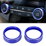 Custodia con pomello per condizionatore d'aria in metallo per auto da 2 pezzi per Nissan X-TRAIL, For Nissan X-TRAIL (Blue), For Nissan X-TRAIL (Red), For Nissan X-TRAIL (Silver)