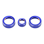 Custodia con pomello per condizionatore d'aria in metallo per auto da 3 pezzi per Honda CR-V 2017, For Honda CR-V 2017 (Blue), For Honda CR-V 2017 (Red)
