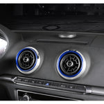 Anello esterno decorativo per presa d'aria in metallo per auto da 4 pezzi per Audi A3 / S3 / Q2L, For Audi A3 / S3 / Q2L
