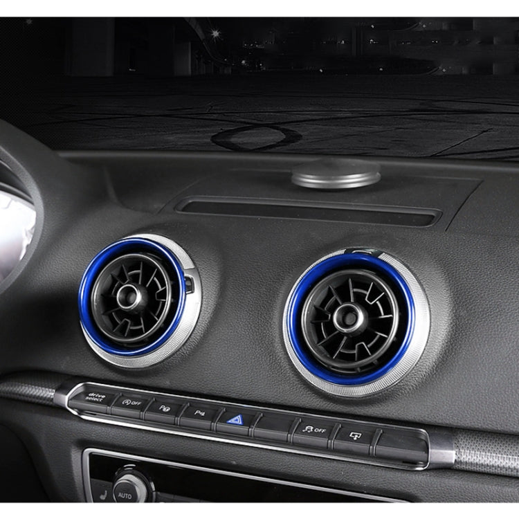 Anello esterno decorativo per presa d'aria in metallo per auto da 4 pezzi per Audi A3 / S3 / Q2L, For Audi A3 / S3 / Q2L