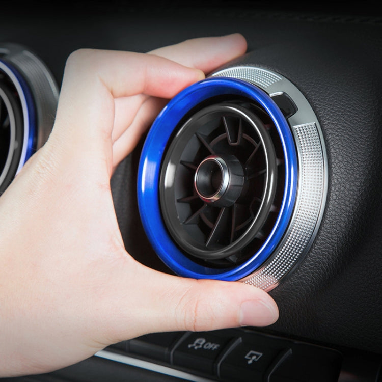 Anello esterno decorativo per presa d'aria in metallo per auto da 4 pezzi per Audi A3 / S3 / Q2L, For Audi A3 / S3 / Q2L