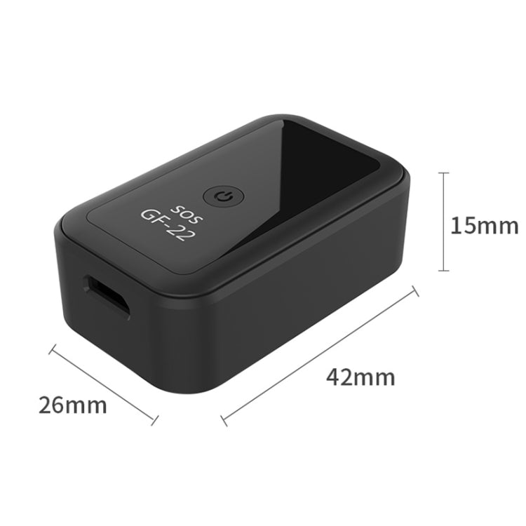 GF22 Dispositivo antifurto per localizzazione GPS per auto Dispositivo anti-perdita di posizionamento magnetico Dispositivo anti-smarrimento Registrabile, GF22