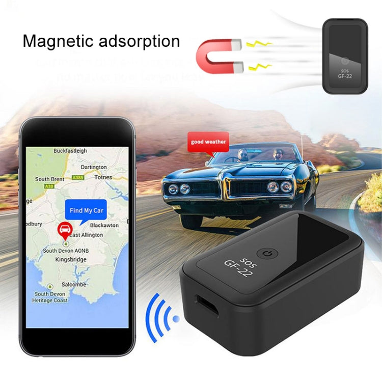 GF22 Dispositivo antifurto per localizzazione GPS per auto Dispositivo anti-perdita di posizionamento magnetico Dispositivo anti-smarrimento Registrabile, GF22