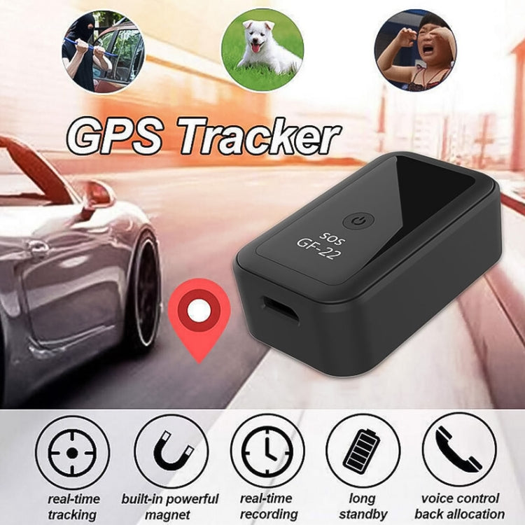 GF22 Dispositivo antifurto per localizzazione GPS per auto Dispositivo anti-perdita di posizionamento magnetico Dispositivo anti-smarrimento Registrabile, GF22