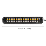 105mm DC12-24V / 1.6W Moto LED Lampeggiante dinamico Luci laterali Lampada freno ad acqua corrente Indicatore di direzione, Lunghezza cavo: 1 m, 105mm