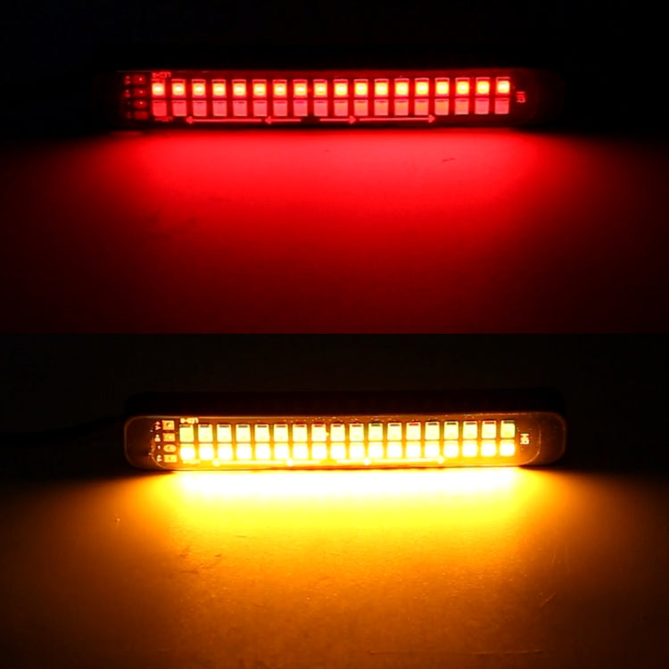 105mm DC12-24V / 1.6W Moto LED Lampeggiante dinamico Luci laterali Lampada freno ad acqua corrente Indicatore di direzione, Lunghezza cavo: 1 m, 105mm