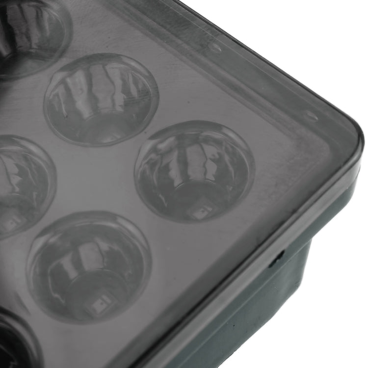 Luci di stop quadrate per auto DC12V 1W Luce di retromarcia con 15 LED SMD-3528, Square (Black), Square (Red), Square (Transparent)