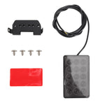 Luci di stop quadrate per auto DC12V 1W Luce di retromarcia con 15 LED SMD-3528, Square (Black), Square (Red), Square (Transparent)