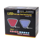 Luci di stop quadrate per auto DC12V 1W Luce di retromarcia con 15 LED SMD-3528, Square (Black), Square (Red), Square (Transparent)
