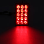 Luci di stop quadrate per auto DC12V 1W Luce di retromarcia con 15 LED SMD-3528, Square (Black), Square (Red), Square (Transparent)