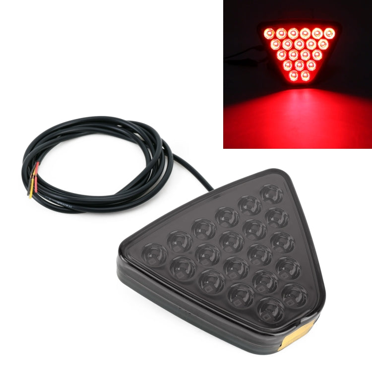 DC12V 1W Triangolo per auto Evidenziare le luci dei freni Luce di retromarcia con 20 LED SMD-3528, Triangle (Black), Triangle (Red), Triangle (Transparent)