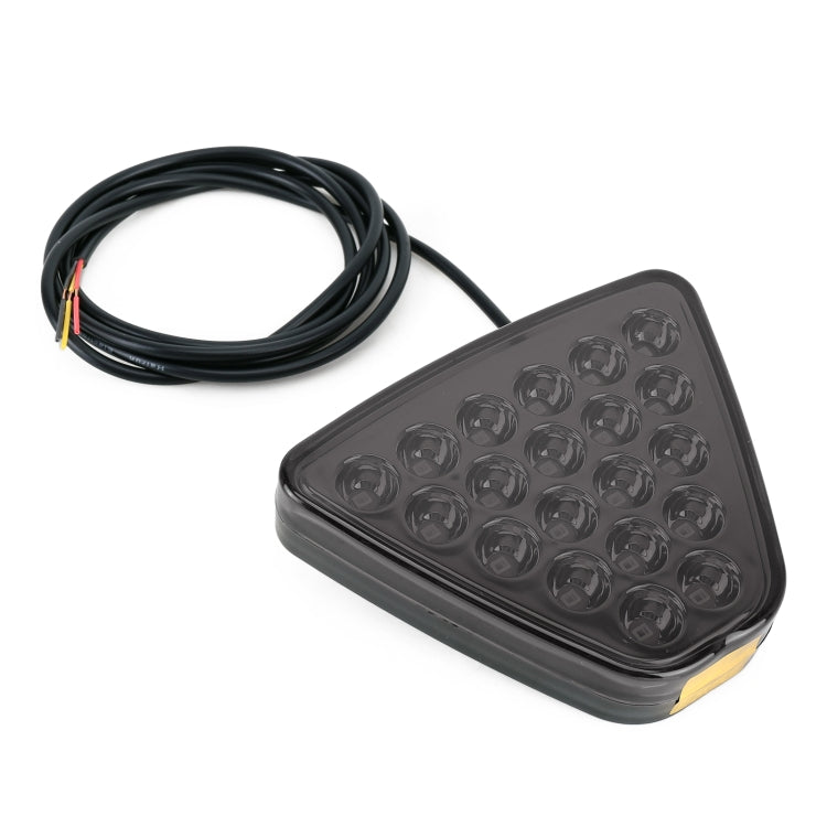 DC12V 1W Triangolo per auto Evidenziare le luci dei freni Luce di retromarcia con 20 LED SMD-3528, Triangle (Black), Triangle (Red), Triangle (Transparent)