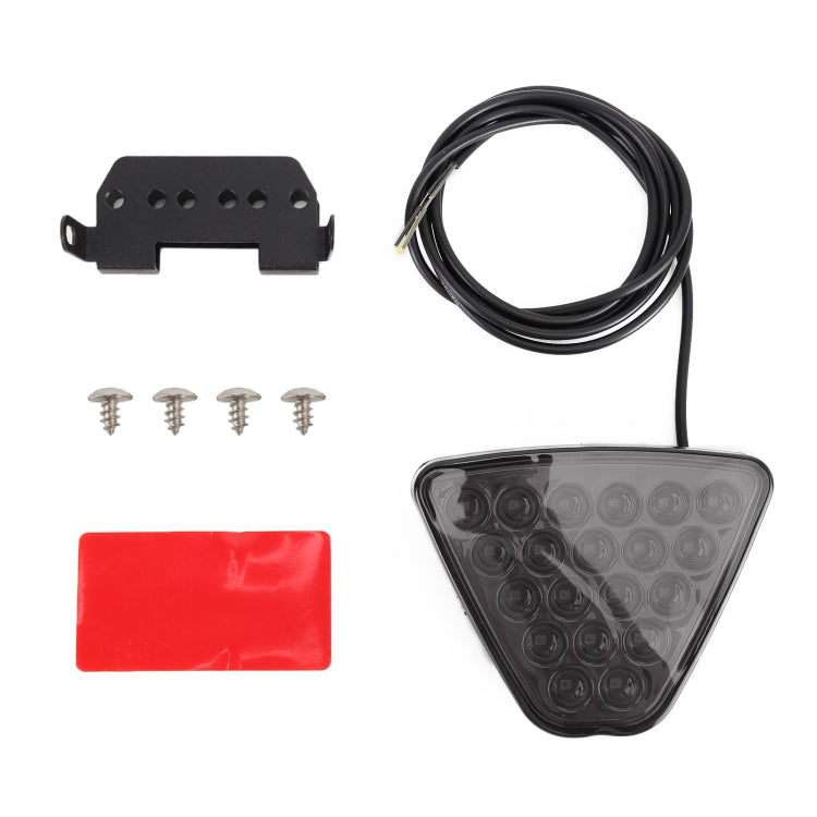 DC12V 1W Triangolo per auto Evidenziare le luci dei freni Luce di retromarcia con 20 LED SMD-3528, Triangle (Black), Triangle (Red), Triangle (Transparent)