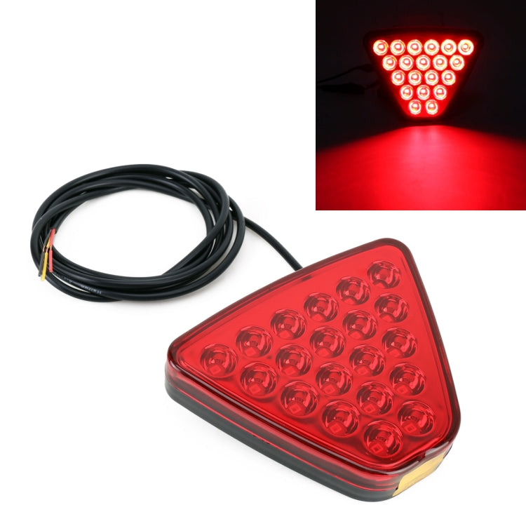 DC12V 1W Triangolo per auto Evidenziare le luci dei freni Luce di retromarcia con 20 LED SMD-3528, Triangle (Black), Triangle (Red), Triangle (Transparent)