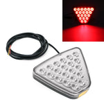 DC12V 1W Triangolo per auto Evidenziare le luci dei freni Luce di retromarcia con 20 LED SMD-3528, Triangle (Black), Triangle (Red), Triangle (Transparent)