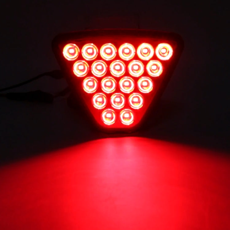 DC12V 1W Triangolo per auto Evidenziare le luci dei freni Luce di retromarcia con 20 LED SMD-3528, Triangle (Black), Triangle (Red), Triangle (Transparent)