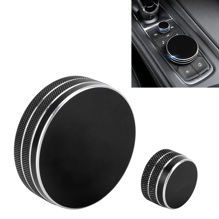 Custodia con manopola di controllo centrale in metallo per auto da 2 pezzi per Cadillac, For Cadillac (Black), For Cadillac (Blue), For Cadillac (Red)