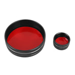 Custodia con manopola di controllo centrale in metallo per auto da 2 pezzi per Cadillac, For Cadillac (Black), For Cadillac (Blue), For Cadillac (Red)