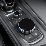 Custodia con manopola di controllo centrale in metallo per auto da 2 pezzi per Cadillac, For Cadillac (Black), For Cadillac (Blue), For Cadillac (Red)