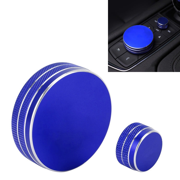 Custodia con manopola di controllo centrale in metallo per auto da 2 pezzi per Cadillac, For Cadillac (Black), For Cadillac (Blue), For Cadillac (Red)