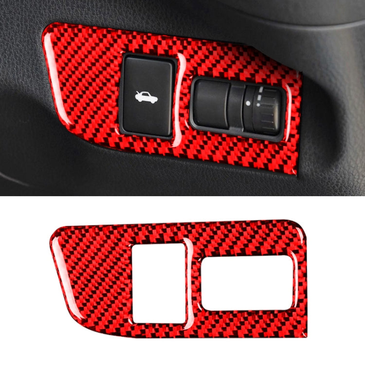 Adesivo decorativo per interruttore bagagliaio in fibra di carbonio per Subaru BRZ / Toyota 86 2013-2017, guida a destra, Trunk Switch, Right Drive