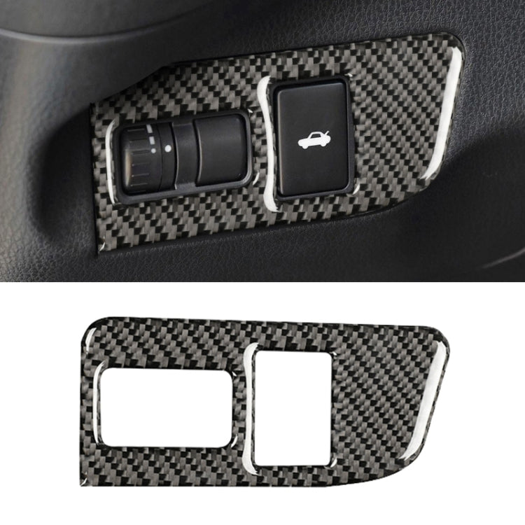 Adesivo decorativo per interruttore bagagliaio in fibra di carbonio per Subaru BRZ / Toyota 86 2013-2017, guida a sinistra, Trunk Switch, Left Drive