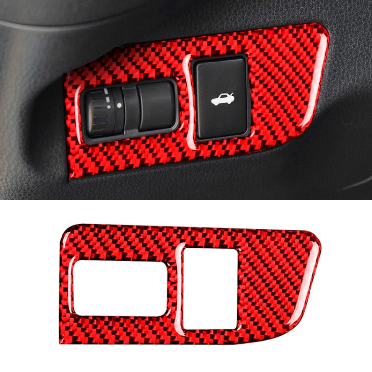 Adesivo decorativo per interruttore bagagliaio in fibra di carbonio per Subaru BRZ / Toyota 86 2013-2017, guida a sinistra, Trunk Switch, Left Drive