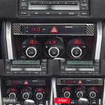 Adesivo decorativo per orologio di controllo centrale in fibra di carbonio per Subaru BRZ / Toyota 86 2013-2017, guida a destra e a sinistra universale, Central Control Clock