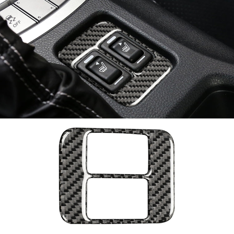 Adesivo decorativo per pannello riscaldante per sedile in fibra di carbonio per auto per Subaru BRZ / Toyota 86 2013-2019, guida a destra e a sinistra universale con foro, Seat Heating Panel with Hole
