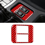 Adesivo decorativo per pannello riscaldante per sedile in fibra di carbonio per auto per Subaru BRZ / Toyota 86 2013-2019, guida a destra e a sinistra universale con foro, Seat Heating Panel with Hole