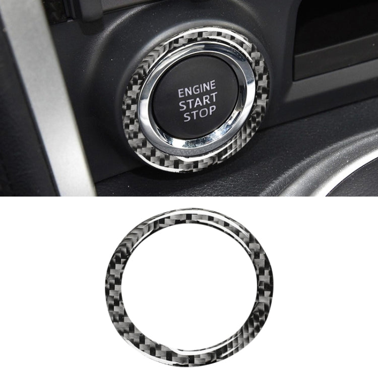 Adesivo decorativo per avvio con un solo pulsante in fibra di carbonio per Subaru BRZ / Toyota 86 2013-2017, guida a destra e a sinistra universale, One-button Start