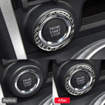 Adesivo decorativo per avvio con un solo pulsante in fibra di carbonio per Subaru BRZ / Toyota 86 2013-2017, guida a destra e a sinistra universale, One-button Start