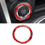 Adesivo decorativo per avvio con un solo pulsante in fibra di carbonio per Subaru BRZ / Toyota 86 2013-2017, guida a destra e a sinistra universale, One-button Start