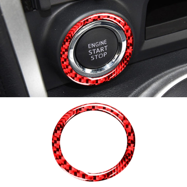 Adesivo decorativo per avvio con un solo pulsante in fibra di carbonio per Subaru BRZ / Toyota 86 2013-2017, guida a destra e a sinistra universale, One-button Start