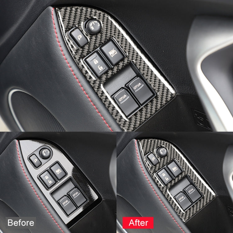 Adesivo decorativo per pannello di sollevamento in vetro per finestrini in fibra di carbonio per auto per Subaru BRZ / Toyota 86 2013-2017, guida a destra, Lifting Panel, Right Drive