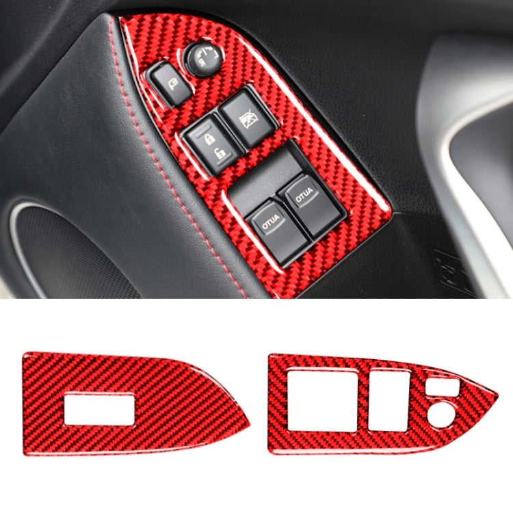 Adesivo decorativo per pannello di sollevamento in vetro per finestrini in fibra di carbonio per auto per Subaru BRZ / Toyota 86 2013-2017, guida a destra, Lifting Panel, Right Drive