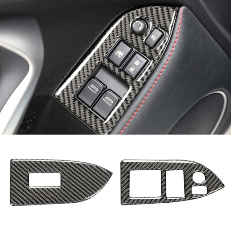 Adesivo decorativo per pannello di sollevamento in vetro per finestrini in fibra di carbonio per auto per Subaru BRZ / Toyota 86 2013-2017, guida a sinistra, Lifting Panel, Left Drive
