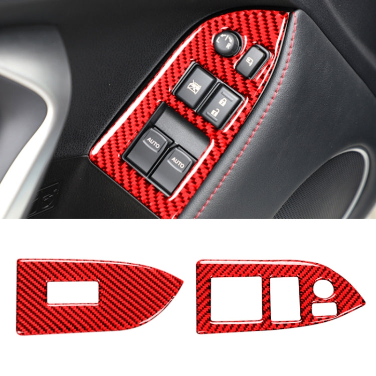 Adesivo decorativo per pannello di sollevamento in vetro per finestrini in fibra di carbonio per auto per Subaru BRZ / Toyota 86 2013-2017, guida a sinistra, Lifting Panel, Left Drive
