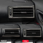 Adesivo decorativo per uscita aria sinistra e destra in fibra di carbonio per auto per Lexus IS250 2013-, guida a sinistra, Left and Rght Air Outlet
