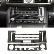 Adesivo decorativo per pannello CD dell'aria condizionata in fibra di carbonio per auto per Lexus IS250 2013-, guida a sinistra, Air Conditioning CD Panel