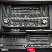 Adesivo decorativo per pannello CD dell'aria condizionata in fibra di carbonio per auto per Lexus IS250 2013-, guida a sinistra, Air Conditioning CD Panel
