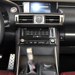 Adesivo decorativo per pannello CD dell'aria condizionata in fibra di carbonio per auto per Lexus IS250 2013-, guida a sinistra, Air Conditioning CD Panel