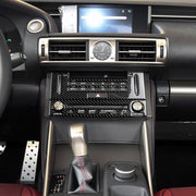 Adesivo decorativo per pannello CD dell'aria condizionata in fibra di carbonio per auto per Lexus IS250 2013-, guida a sinistra, Air Conditioning CD Panel