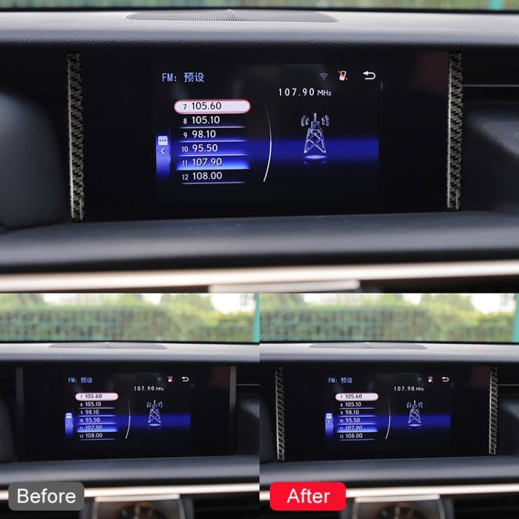 Adesivo decorativo per navigazione in fibra di carbonio per auto per Lexus IS250 2013-, guida a sinistra, Navigation