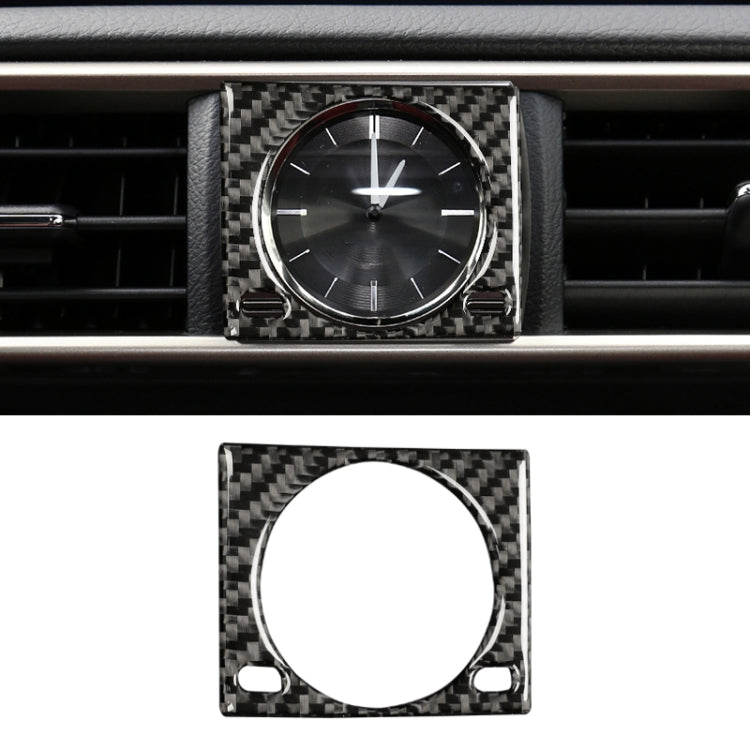 Adesivo decorativo per scatola orologio in fibra di carbonio per auto per Lexus IS250 2013-, guida a sinistra, Clock Box