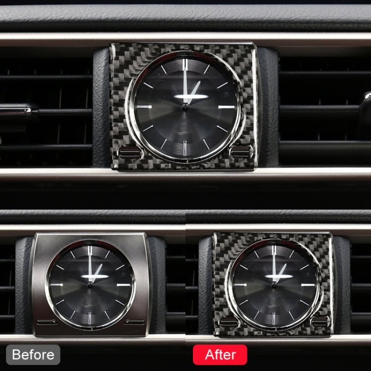 Adesivo decorativo per scatola orologio in fibra di carbonio per auto per Lexus IS250 2013-, guida a sinistra, Clock Box