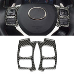 Adesivo decorativo per pulsante volante in fibra di carbonio per auto per Lexus IS250 NX200 200t 300h 13-, guida a sinistra, Steering Wheel Button A Style, Left Drive
