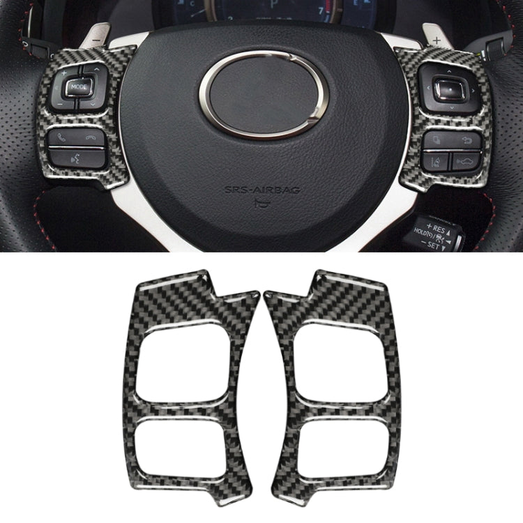 Adesivo decorativo per pulsante volante in fibra di carbonio per auto per Lexus IS250 NX200 200t 300h 13-, guida a sinistra, Steering Wheel Button A Style, Left Drive