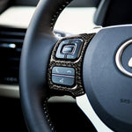 Adesivo decorativo per pulsante volante in fibra di carbonio per auto per Lexus IS250 NX200 200t 300h 13-, guida a sinistra, Steering Wheel Button A Style, Left Drive