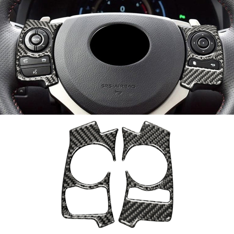 Adesivo decorativo per pulsante volante in fibra di carbonio per auto per Lexus IS250 NX200 200t 300h 13-, guida a sinistra C Style, Steering Wheel Button C Style
